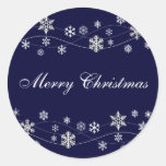 Silver Snowflakes Holiday Stickers