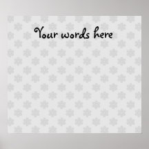 Silver snowflakes on silver background print