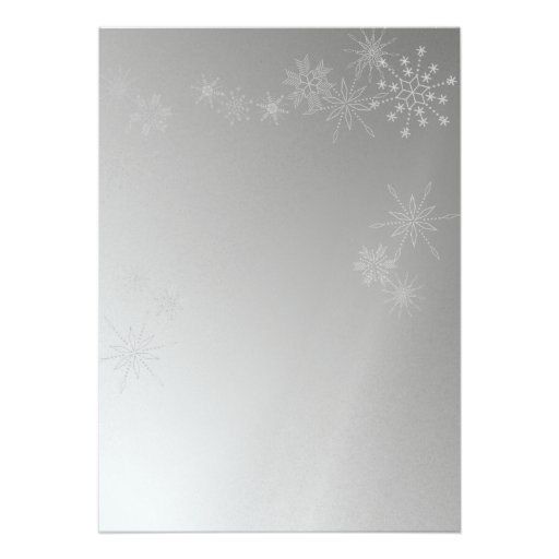 Silver Snowflakes Wedding Announcements