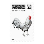 Silver Spangled Hamburg Rooster Postage postage