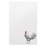 Silver Spangled Hamburg Rooster Stationery