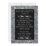 Silver Sparkle Bachelorette Party Invitation