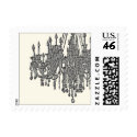 Silver Sparkle Chandelier Postage Stamps small