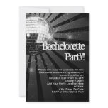 Silver Sparkle Disco Ball Bachelorette Party Custom Invitations