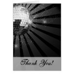 Silver Sparkle Disco Ball Party cards