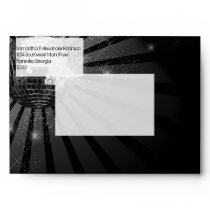 Silver Sparkle Disco Ball Party Envelopes