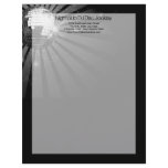 Silver Sparkle Disco Ball Party Custom Letterhead
