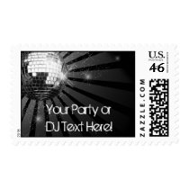 Silver Sparkle Disco Ball Party Postage Stamp