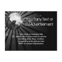 Silver Sparkle Disco Ball Party Post Cards