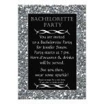 Silver Sparkle Look Bachelorette Party Invitation
