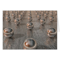 Silver Spheres Greeting Cards