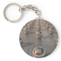 Silver Spheres Keychains