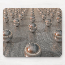 Silver Spheres Mousepads