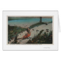 Silver Springs, FL - Woman Swimming Underwater cards