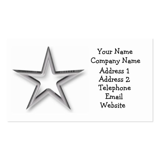 Silver Star Business Card