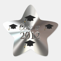 Silver Star Class Of 2012 Graduation Star Stickers