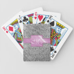 Silver Star Monogram Bicycle Poker Cards