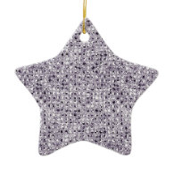 Silver Star Sequin Glitter Effect Ceramic Ornament