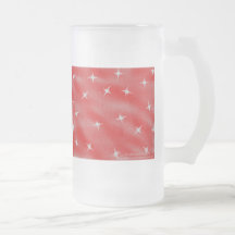 Silver Star Sparkle (red/gray background) Coffee Mug