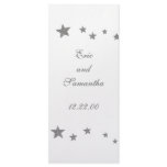 Silver Stars, menu cards Rack Card Template