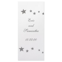 Silver Stars, menu cards Rack Card Template