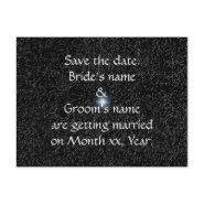 Silver Stars on Black Save the date Postcards zazzle_postcard
