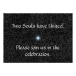 Silver Stars on Black Wedding Invitations invitations