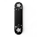Silver Stars Skateboard by azurelaroux Silver Stars Skateboard