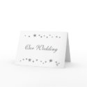 Silver Stars, wedding invitation cards card