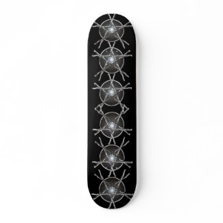 Silver Sticks Pentagram Skateboard skateboard