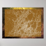 Silver Streaks on Golden Plate Posters