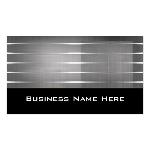 Silver Stripes Contemporary Business Cards (front side)