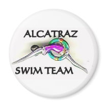 SILVER SWIMMER REFRIGERATOR MAGNET
