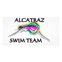 SILVER SWIMMER PERSONALIZED PHOTO CARD