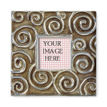 Silver Swirls Frame Template magnets by MagnetMadness Silver Swirls Frame Template magnets