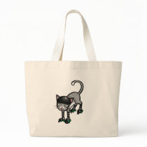 Silver Tabby on RollerSkates Canvas Bag