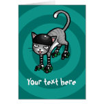 Silver Tabby on RollerSkates customisable template Cards