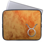silver taurus - orange laptop sleeve