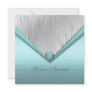 Silver Teal Blue Party Invitation Template
