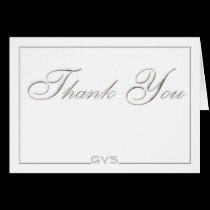Silver Thank You Notecard cards