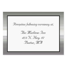 Silver tone framed Wedding enclosure cards Business Cards