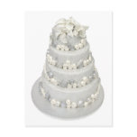 Silver Tone Wedding Cake