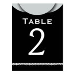 SILVER Top Accent with Lace V06 Table Number Postcard