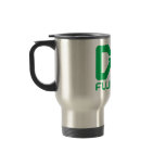 Fluidride Green Logo on Silver Travel Mug Silver Travel Mug