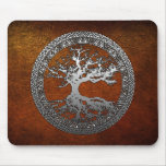 Silver Tree of Life Mouse Pad