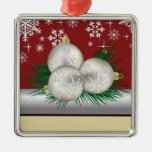 Silver Trio Christmas Tree Ornament
