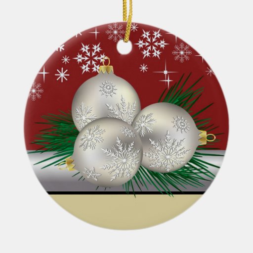 Silver Trio Christmas Tree Ornaments