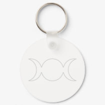 Silver Triple Goddess Outline keychains by triplegoddess Silver Triple Goddess Outline keychains