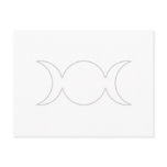 Silver Triple Goddess Outline Post Cards