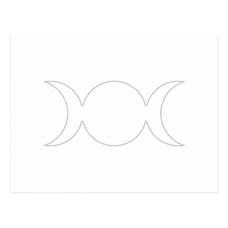 Silver Triple Goddess Outline Postcard